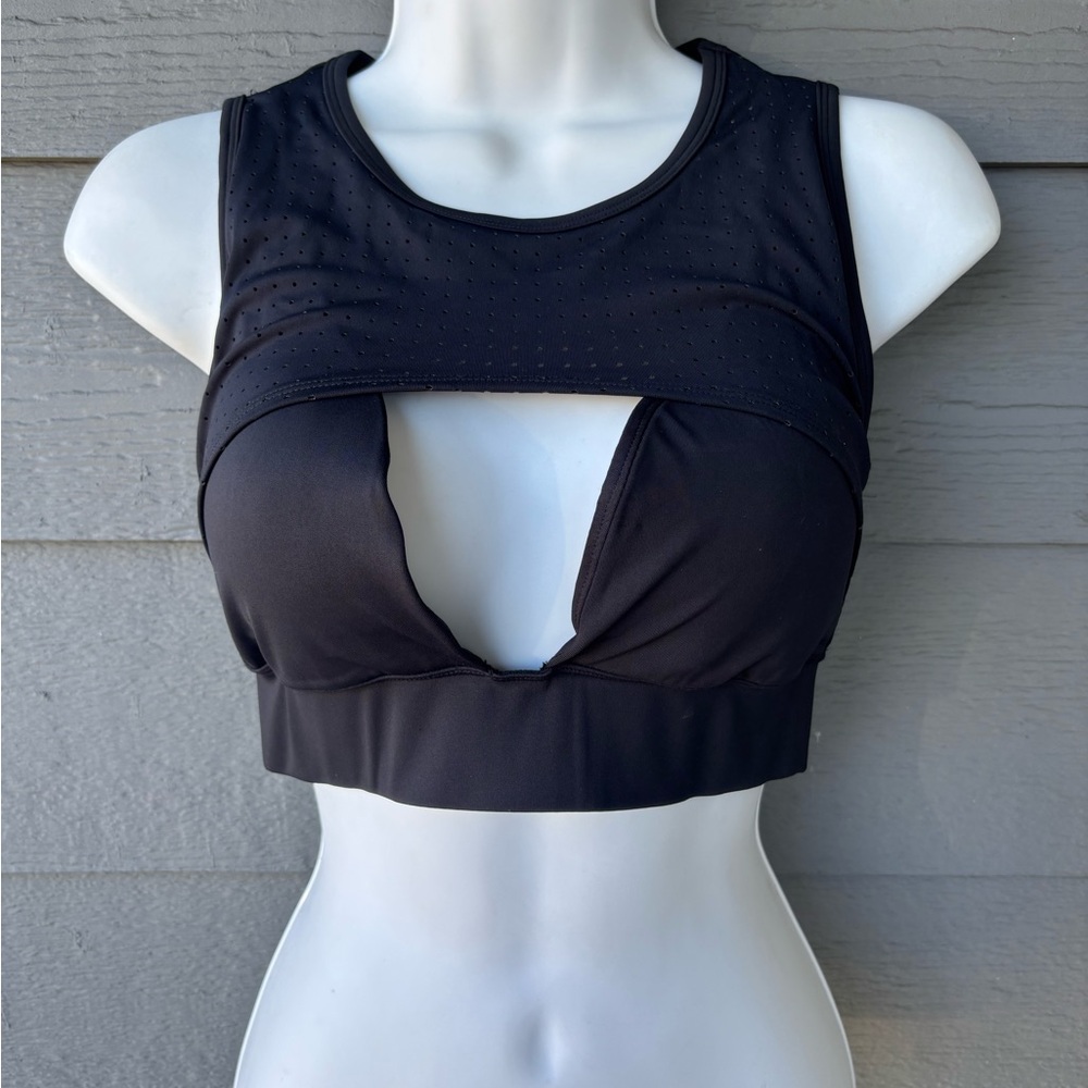 Hera Collection Black Cutout Sports Bra